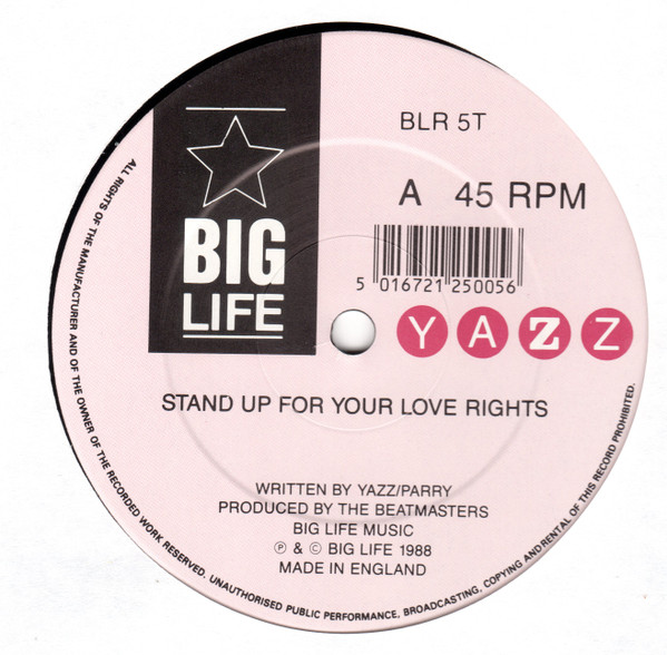 Yazz - Stand Up For Your Love Rights | Big Life (BLR 5T) - main Yazz - Stand Up For Your Love Rights | Big Life (BLR 5T) - main