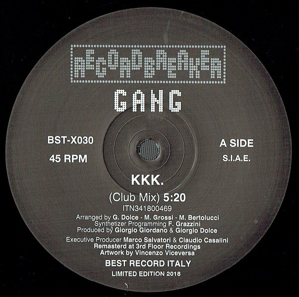 G.A.N.G. - KKK. | Best Record Italy (BST-X030)