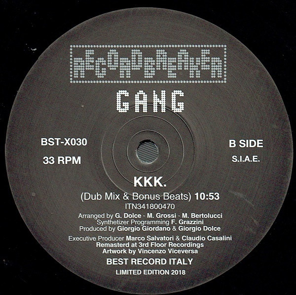 G.A.N.G. - KKK. | Best Record Italy (BST-X030) - 2