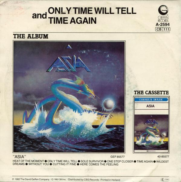 Asia - Only Time Will Tell | Geffen Records (GEFA 2594) - 2 Asia - Only Time Will Tell | Geffen Records (GEFA 2594) - 2