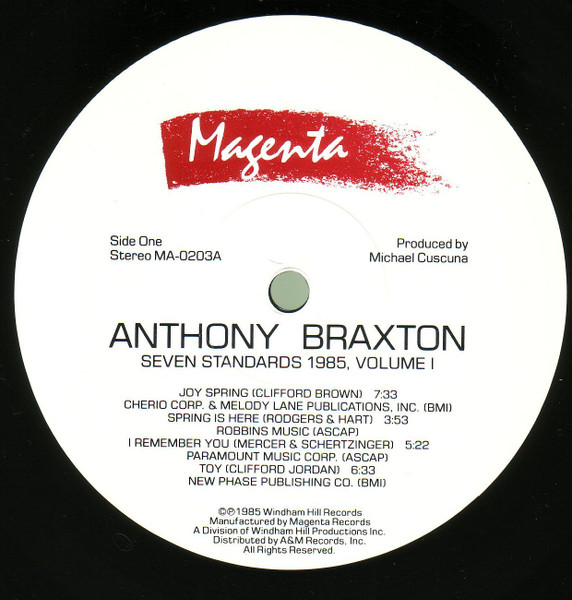 Anthony Braxton - Seven Standards 1985, Volume I | Magenta (MA-0203) - 3 Anthony Braxton - Seven Standards 1985, Volume I | Magenta (MA-0203) - 3
