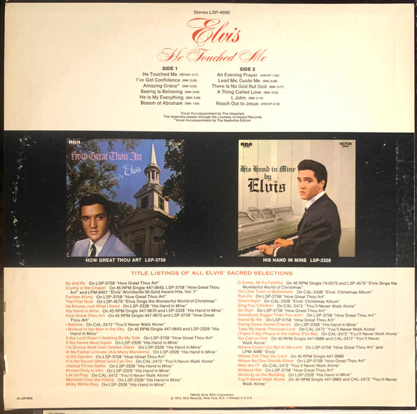 Elvis Presley - He Touched Me | RCA Victor (LSP-4690) - 2 Elvis Presley - He Touched Me | RCA Victor (LSP-4690) - 2
