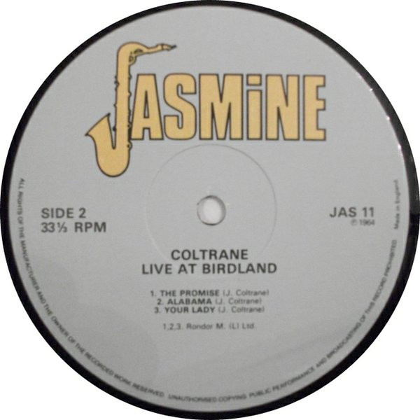 John Coltrane - Live At Birdland | Jasmine Records (JAS 11) - main