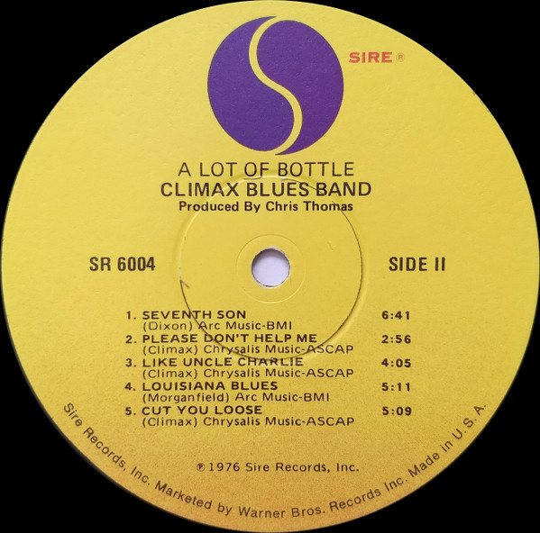 Climax Blues Band - A Lot Of Bottle | Sire (SR 6004) - 4 Climax Blues Band - A Lot Of Bottle | Sire (SR 6004) - 4