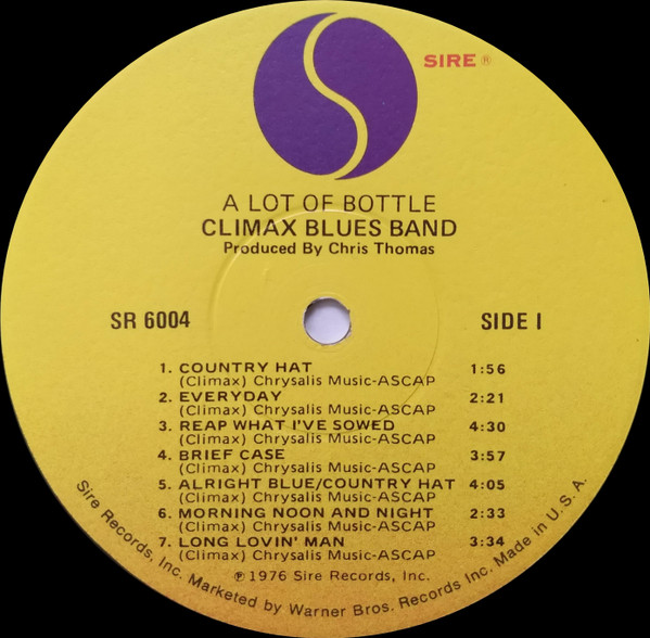 Climax Blues Band - A Lot Of Bottle | Sire (SR 6004) - 3 Climax Blues Band - A Lot Of Bottle | Sire (SR 6004) - 3
