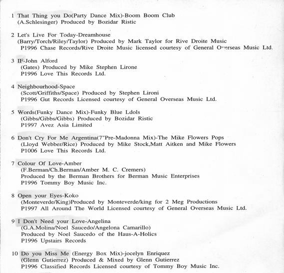 Various - Best '97 - Nothin' But The Best Dance Hits | Avex Trax (AVTCD-95065) - 4