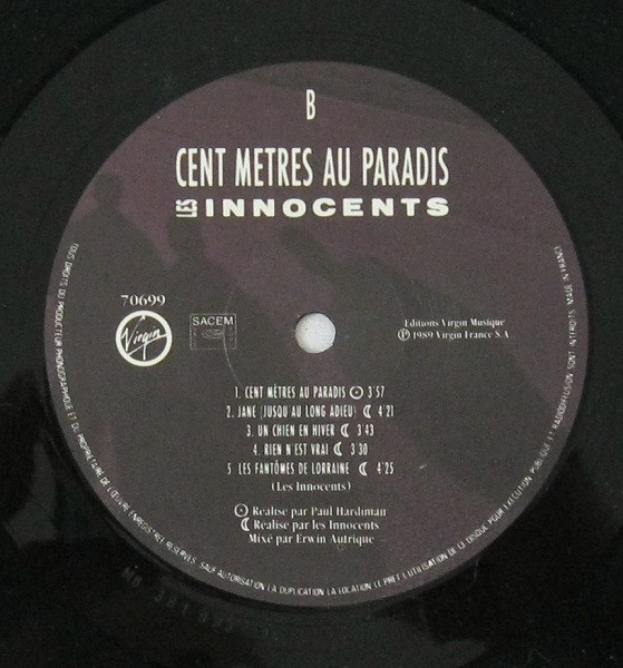 Les Innocents - Cent Mètres Au Paradis | Virgin (70699) - 4