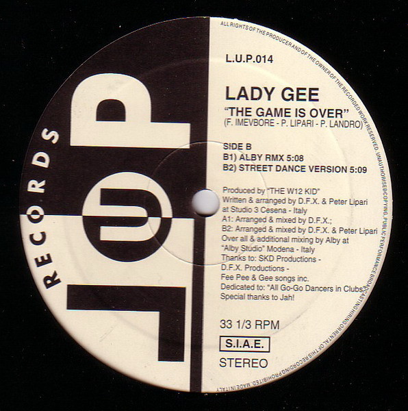 Lady Gee - The Game Is Over | LUP Records (L.U.P.014) - 3 Lady Gee - The Game Is Over | LUP Records (L.U.P.014) - 3