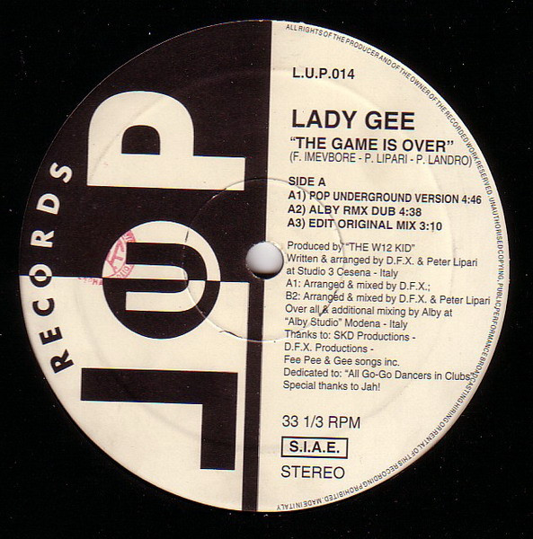 Lady Gee - The Game Is Over | LUP Records (L.U.P.014) - 2 Lady Gee - The Game Is Over | LUP Records (L.U.P.014) - 2