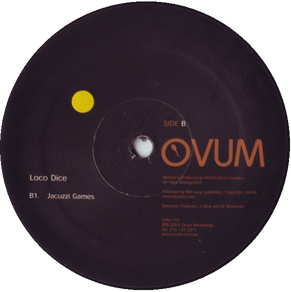 Loco Dice - Menina Brasileira / Jacuzzi Games | Ovum Recordings (OVM-170) - 4