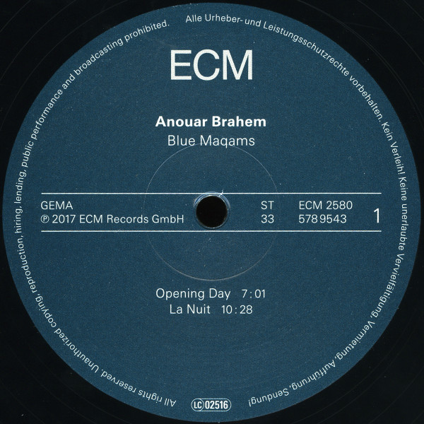 Anouar Brahem - Blue Maqams | ECM Records (ECM 2580) - 2