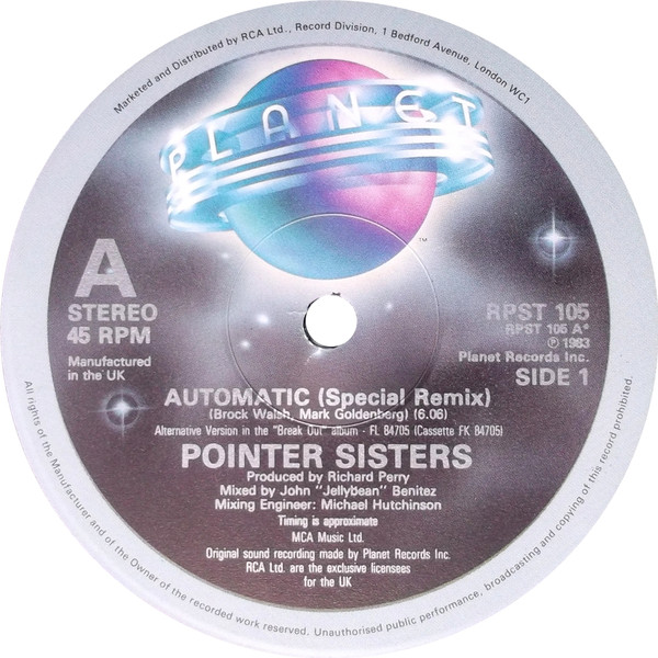 Pointer Sisters - Automatic | Planet (RPST 105) - 3 Pointer Sisters - Automatic | Planet (RPST 105) - 3