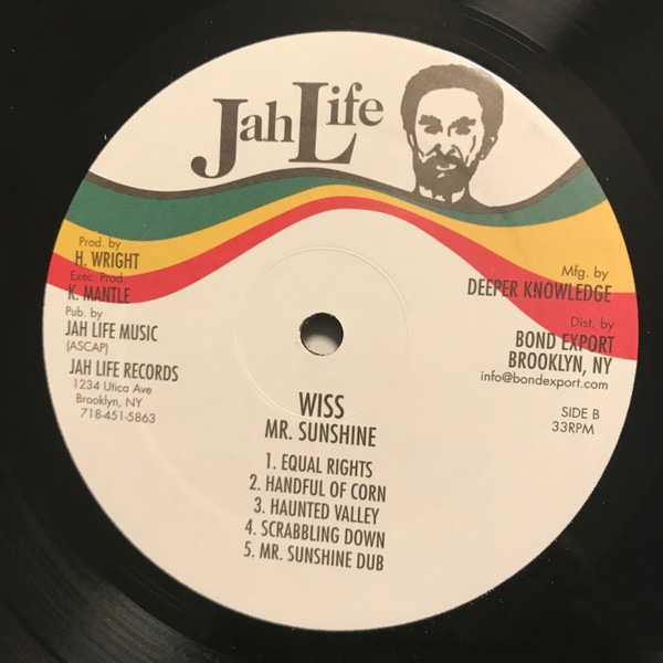 Wiss - Mr. Sunshine | Jah Life (JL-028) - 2