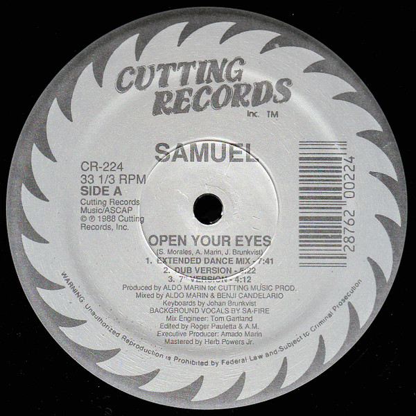 Samuel Morales - Open Your Eyes | Cutting Records (CR-224) - main