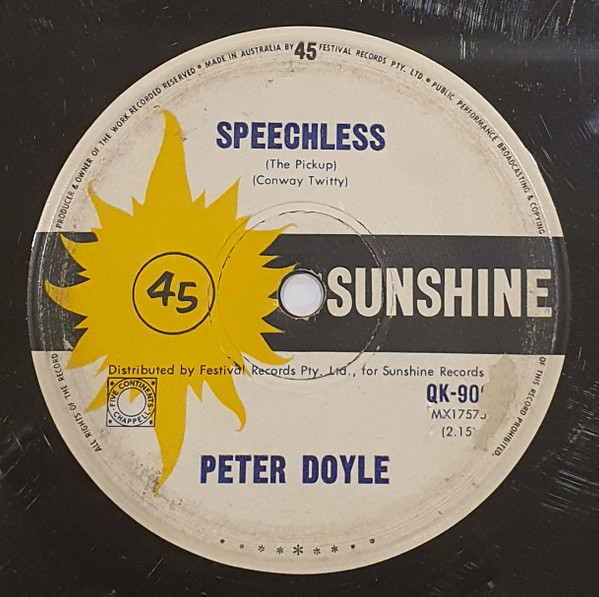 Peter Doyle - Speechless | Sunshine Records (QK-902)