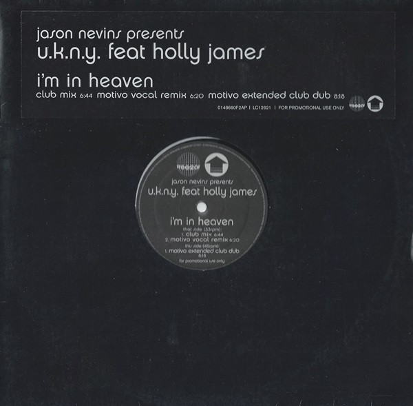 Jason Nevins Presents U.K.N.Y. Feat. Holly James - I'm In Heaven | free2air Recordings (0148660F2AP)