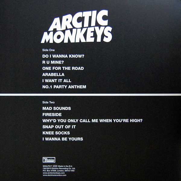 Arctic Monkeys - AM (Europe 2013 Release) [Vinyl] | Domino (WIGLP317) - 3