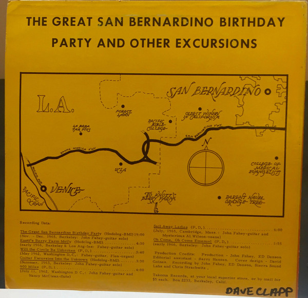 John Fahey - Guitar Vol. 4 / The Great San Bernardino Birthday Party And Other Excursions | Takoma (C 1008) - 2 John Fahey - Guitar Vol. 4 / The Great San Bernardino Birthday Party And Other Excursions | Takoma (C 1008) - 2