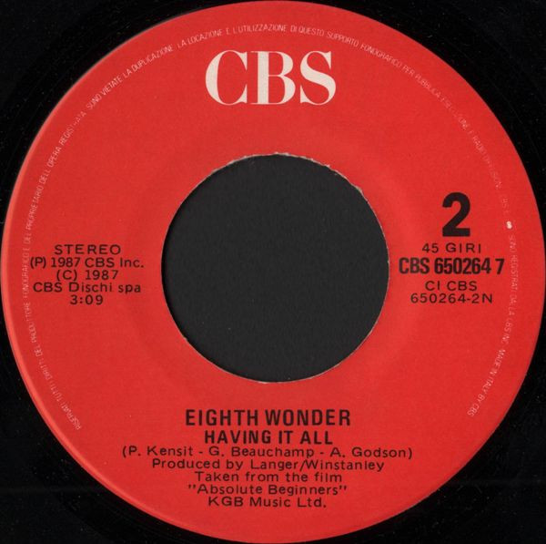 Eighth Wonder - Will You Remember | CBS (CBS 650264 7) - 4
