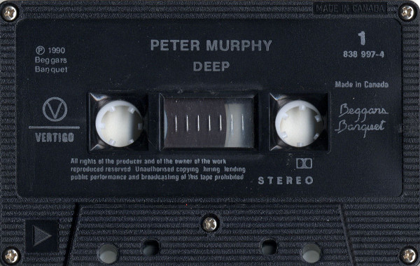 Peter Murphy - Deep [Cassette] | Vertigo (838 997-4) - 3