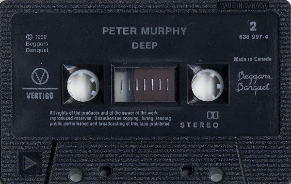 Peter Murphy - Deep [Cassette] | Vertigo (838 997-4) - 4