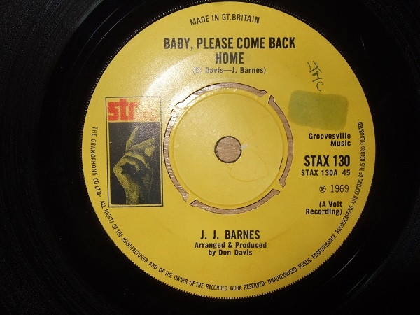J. J. Barnes - Baby Please Come Home | Stax (Stax 130) - main