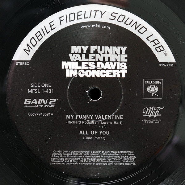 Miles Davis - My Funny Valentine - Miles Davis In Concert | Mobile Fidelity Sound Lab (MFSL 1-431) - 3