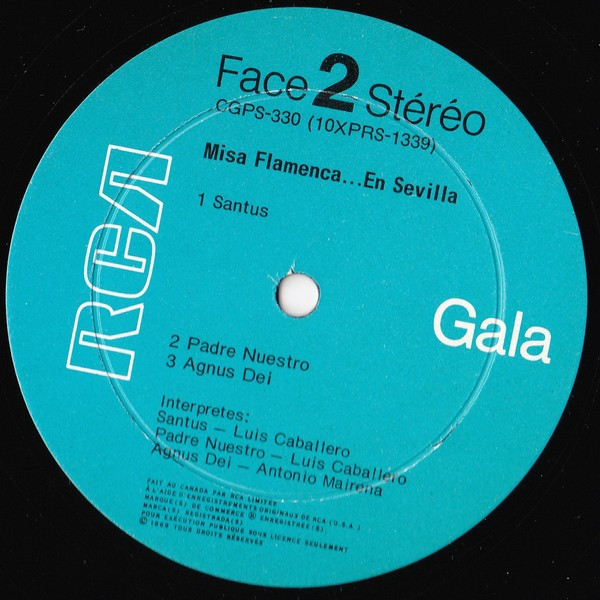 Antonio Mairena , Naranjito De Triana , Luis Caballero , José Cala "El Poeta" - Misa Flamenca En Sevilla | RCA Victor (CGPS330) - 4 Antonio Mairena , Naranjito De Triana , Luis Caballero , José Cala "El Poeta" - Misa Flamenca En Sevilla | RCA Victor (CGPS330) - 4
