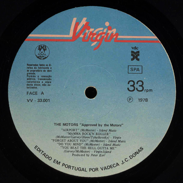 The Motors - Approved By The Motors | Virgin (VV-33 001) - 3