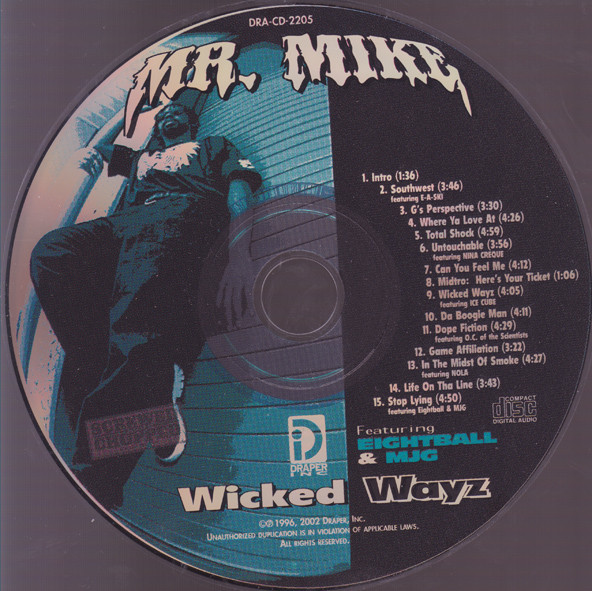 Mr. Mike - Wicked Wayz - Screwed And Chopped | Draper Inc (DRA-CD-2205) - 2