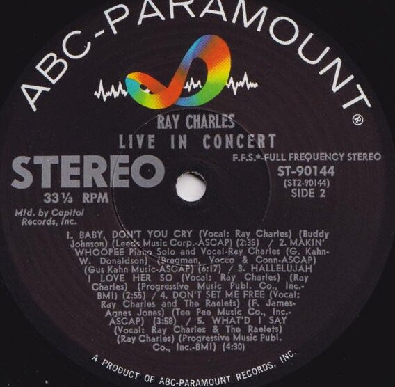 Ray Charles - Ray Charles Live In Concert | ABC-Paramount (ST 90144) - 4 Ray Charles - Ray Charles Live In Concert | ABC-Paramount (ST 90144) - 4