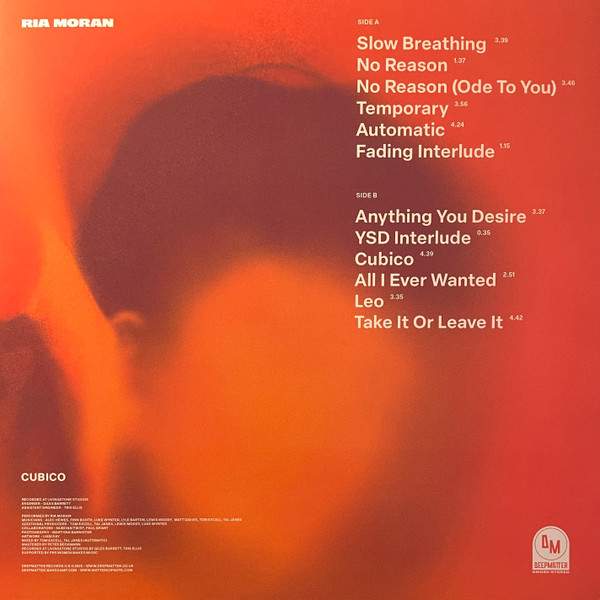 Ria Moran - Cubico | DeepMatter Records (DM020) - 2 Ria Moran - Cubico | DeepMatter Records (DM020) - 2