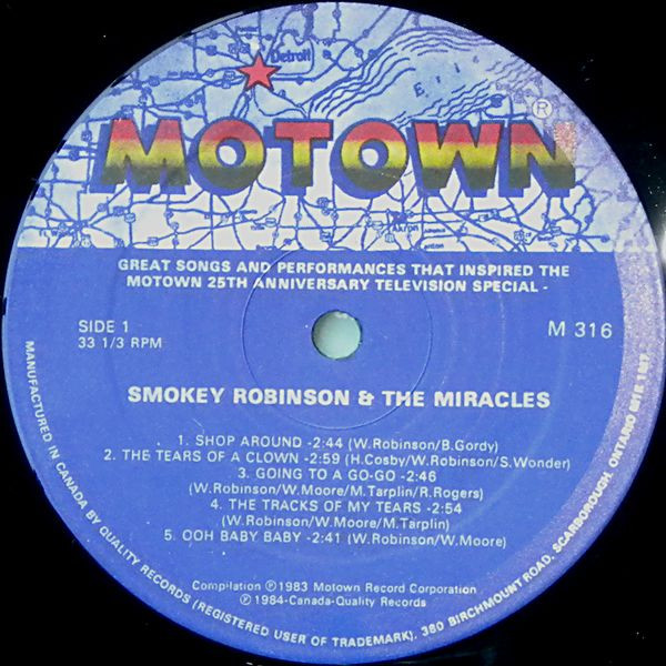 The Miracles - Great Songs And Performances That Inspired The Motown 25th Anniversary Television Special | Motown (M 316) - 3