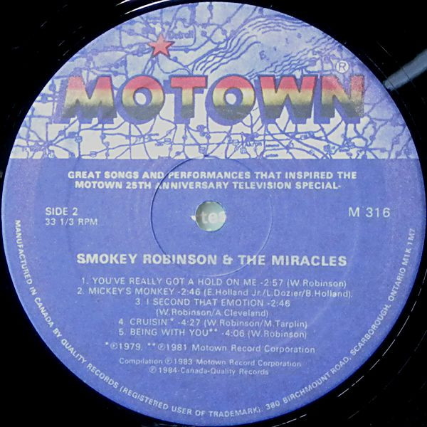 The Miracles - Great Songs And Performances That Inspired The Motown 25th Anniversary Television Special | Motown (M 316) - 4