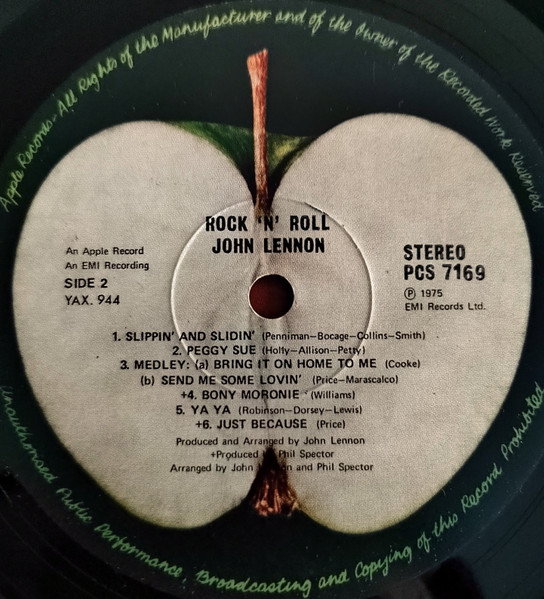 John Lennon - Rock 'N' Roll | Apple Records (PCS 7169) - 4