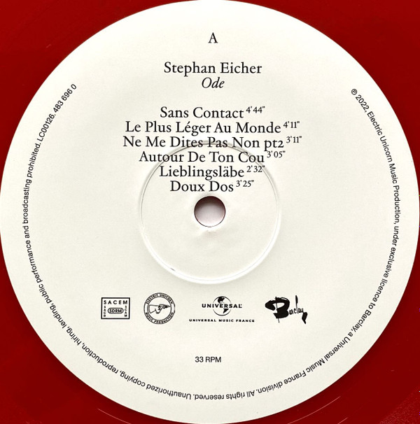 Stephan Eicher - Ode | Barclay (4836960) - 2 Stephan Eicher - Ode | Barclay (4836960) - 2