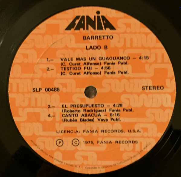 Ray Barretto - Barretto | Fania Records (SLP 00486) - 4