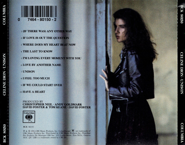 Céline Dion - Unison [CD] | Columbia (BCK 80150) - 2