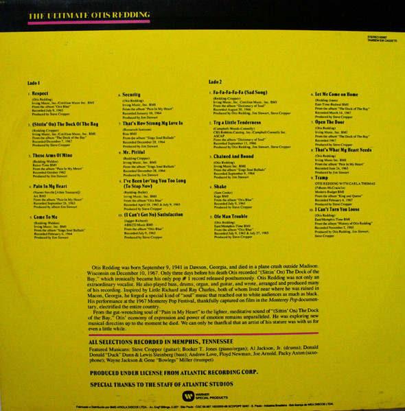 Otis Redding - The Ultimate Otis Redding | Warner Bros. Records (670.9150) - 4