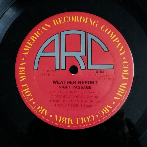 Weather Report - Night Passage | ARC (PC 36793) - 3 Weather Report - Night Passage | ARC (PC 36793) - 3