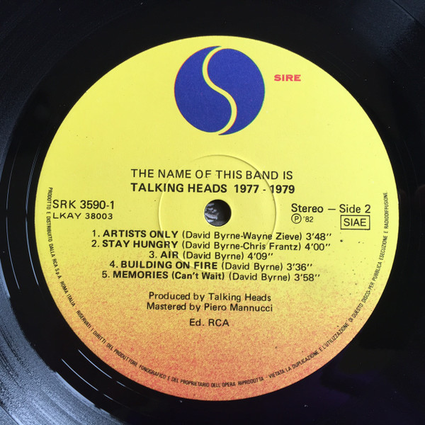 Talking Heads - The Name Of This Band Is Talking Heads | Sire (SRK 3590) - 4 Talking Heads - The Name Of This Band Is Talking Heads | Sire (SRK 3590) - 4