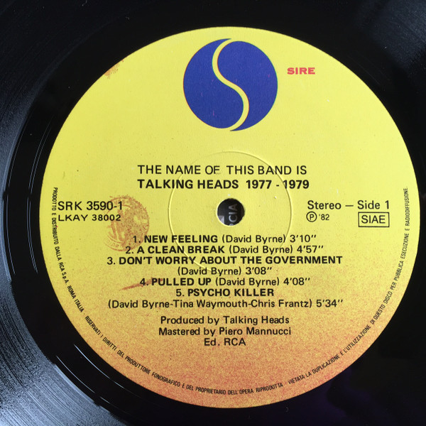 Talking Heads - The Name Of This Band Is Talking Heads | Sire (SRK 3590) - 3 Talking Heads - The Name Of This Band Is Talking Heads | Sire (SRK 3590) - 3
