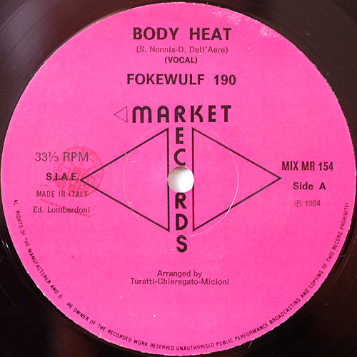 Fockewulf 190 - Body Heat | Market Records (MR 154) - 3 Fockewulf 190 - Body Heat | Market Records (MR 154) - 3