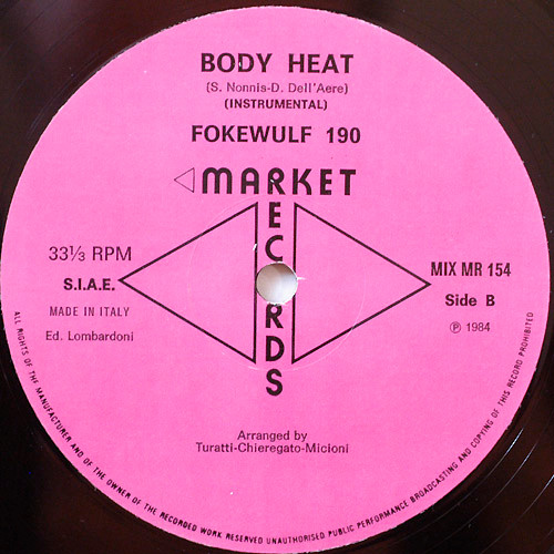 Fockewulf 190 - Body Heat | Market Records (MR 154) - 4 Fockewulf 190 - Body Heat | Market Records (MR 154) - 4