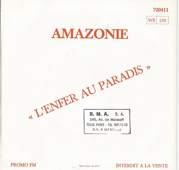 Amazonie - L'enfer Au Paradis | BMA (720411) - 2