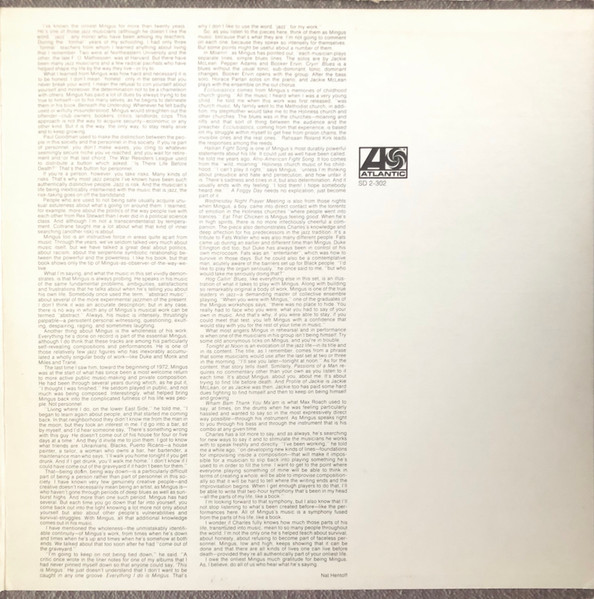 Charles Mingus - The Art Of Charles Mingus (The Atlantic Years) | Atlantic (SD 2-302) - 3