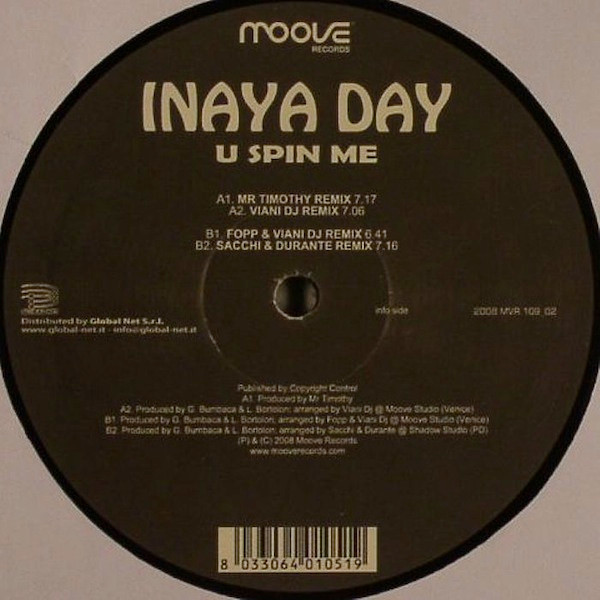 Inaya Day - U Spin Me | Moove Records (MVR 0109-12) - main