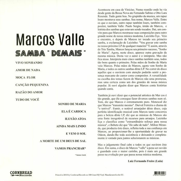 Marcos Valle - Samba "Demais" | Cornbread Records (CRNBR16050) - 2