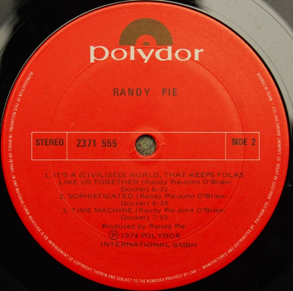 Randy Pie - Randy Pie [Vinyl] | Polydor (2371 555) - 3