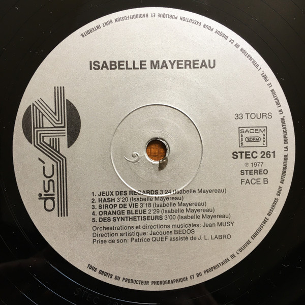 Isabelle Mayereau - Isabelle Mayereau [Vinyl] | Disc'Az (STEC 261) - 4